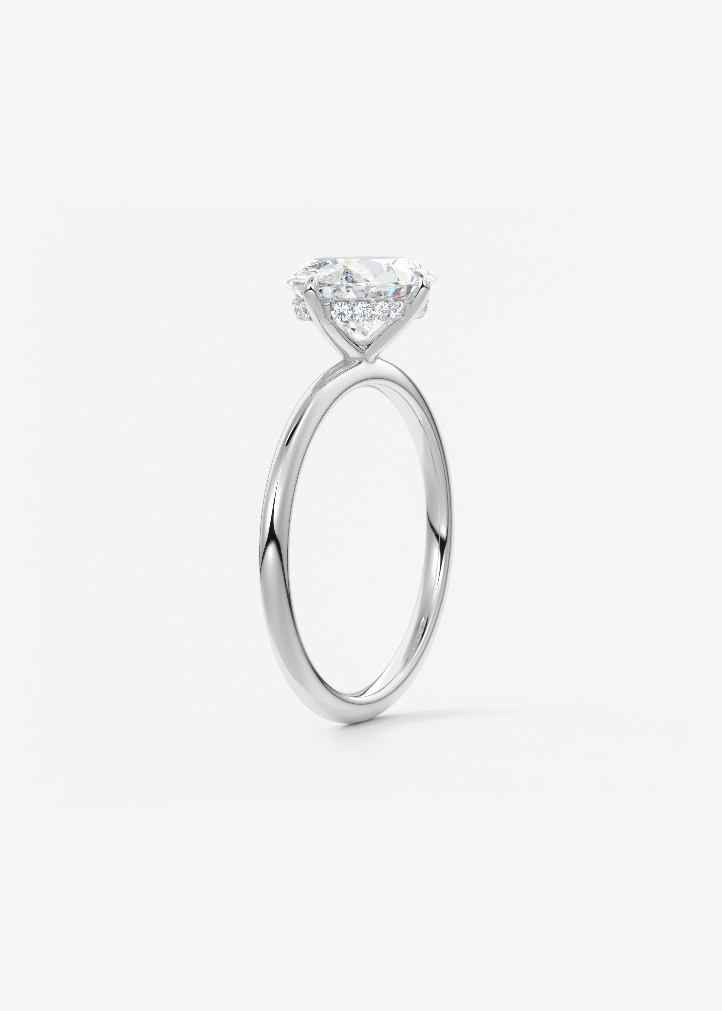Oval East West Solitaire Lab Grown Diamond Engagement Ring