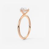 Oval East West Solitaire Lab Grown Diamond Engagement Ring