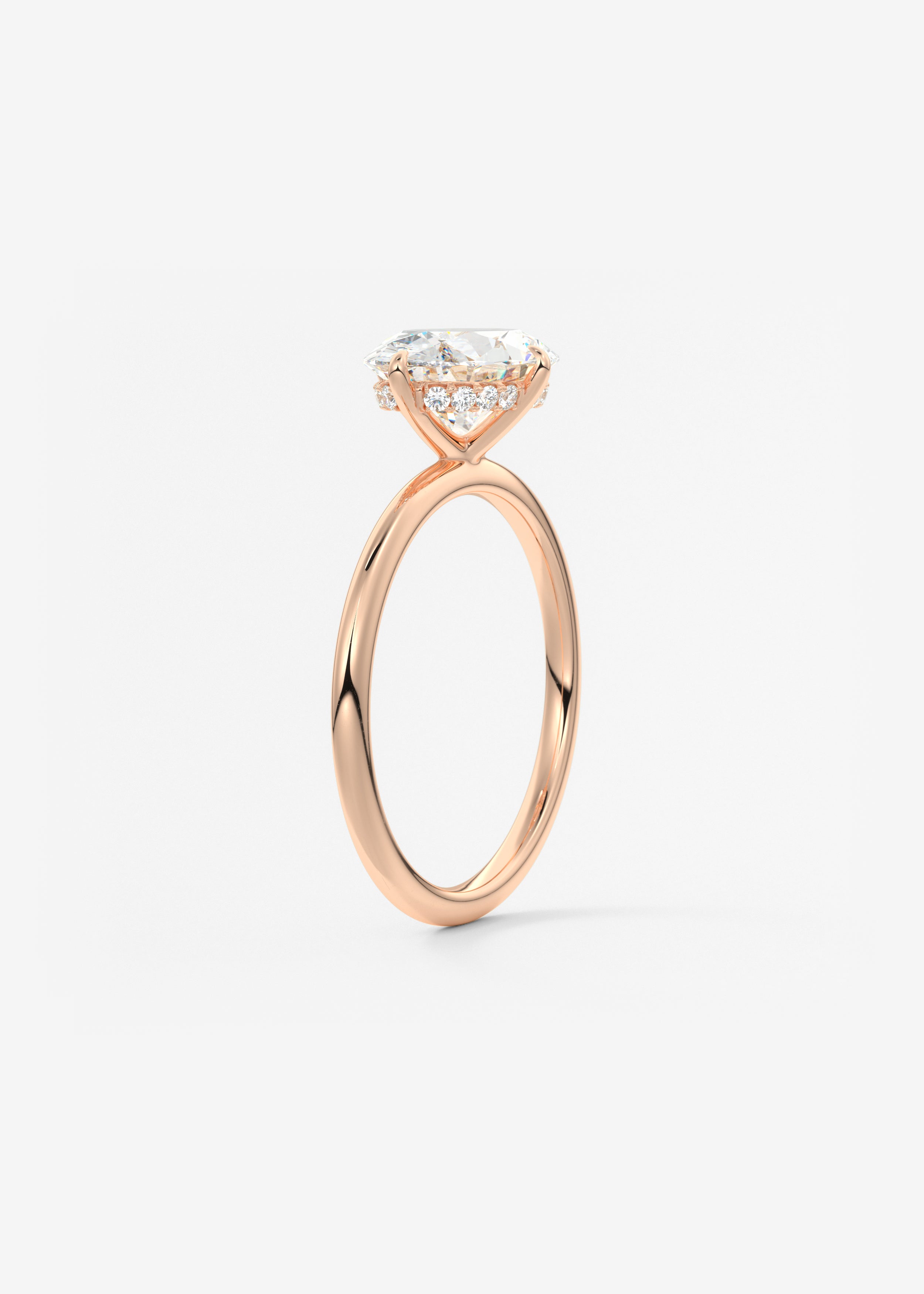 Oval East West Solitaire Lab Grown Diamond Engagement Ring