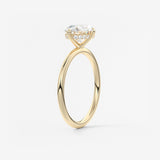 Oval East West Solitaire Lab Grown Diamond Engagement Ring