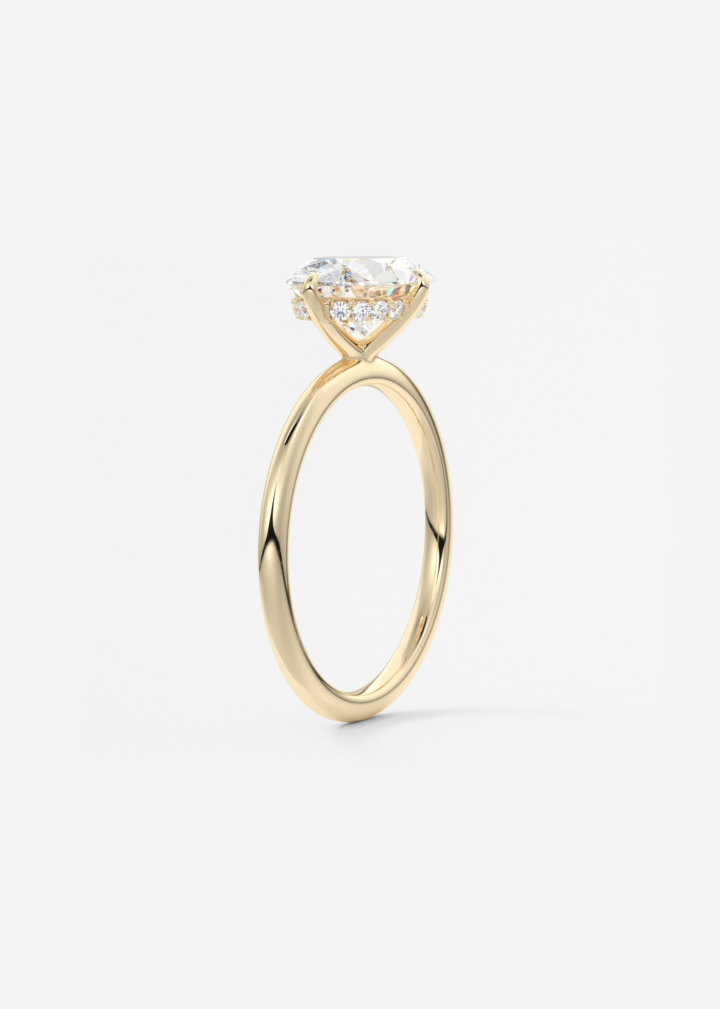 Oval East West Solitaire Lab Grown Diamond Engagement Ring