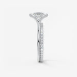 Princess Half Bezel Lab Grown Diamond Engagement Ring
