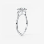 Round Three Stone Lab Grown Diamond Engagement Ring