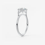 Round Three Stone Lab Grown Diamond Engagement Ring