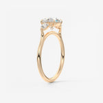 Round Three Stone Lab Grown Diamond Engagement Ring
