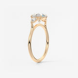 Round Three Stone Lab Grown Diamond Engagement Ring