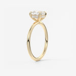 Cushion Hidden Halo Lab Grown Diamond Engagement Ring