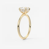 Cushion Hidden Halo Lab Grown Diamond Engagement Ring