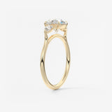 Round Three Stone Lab Grown Diamond Engagement Ring