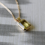 4.0 CT Emerald Peridot Lab Made Diamond- August Birthstone Necklace 6