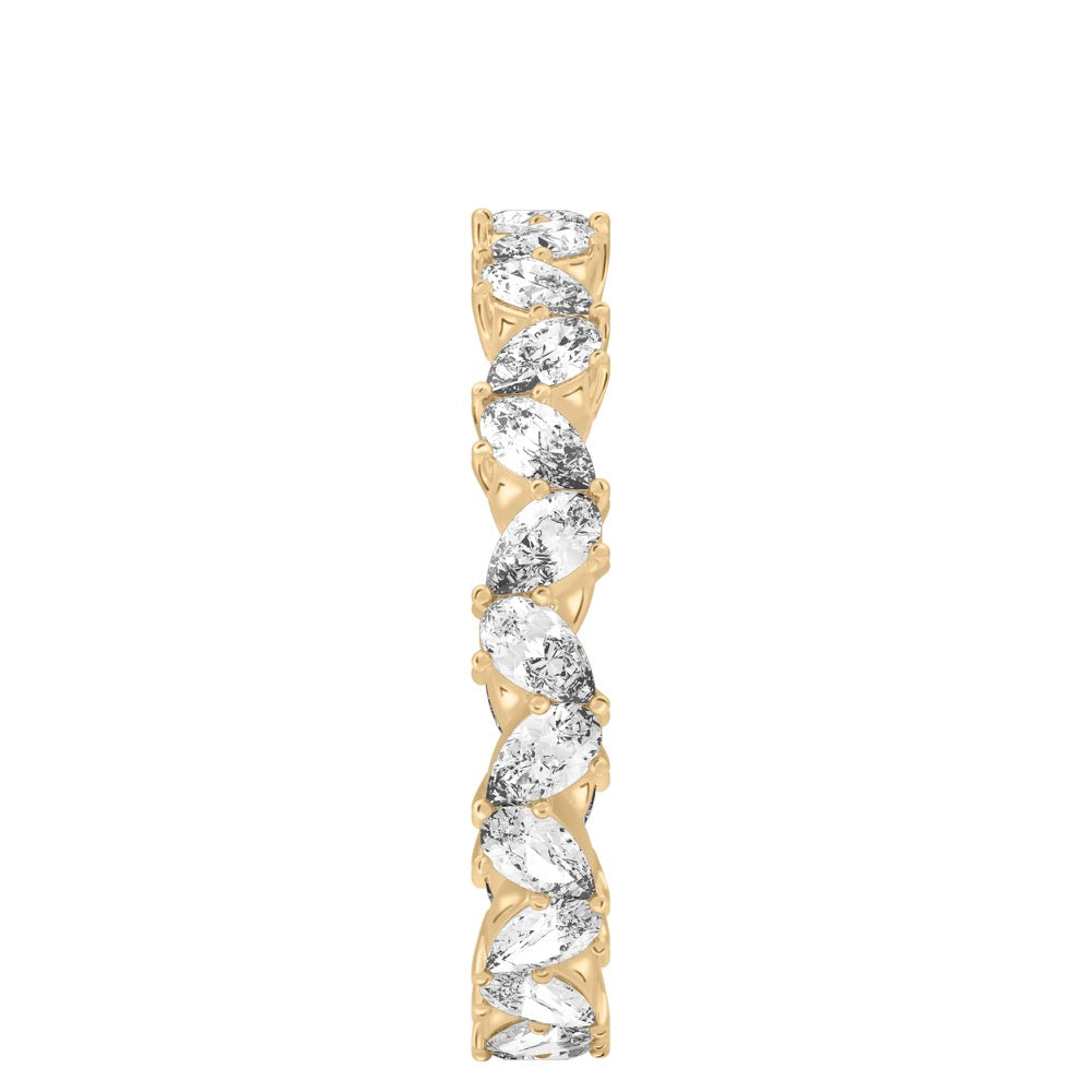 Stunning 1.92CT Pear Moissanite Stones Cluster Wedding Bands 3