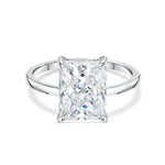 Stunning 3.0 CT Radiant Moissanite Engagement Ring with Hidden Halo Design 1