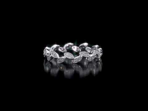 Round Cut Cubic Zirconia in 925 Sterling Silver Wedding Bands 7