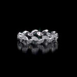 Round Cut Cubic Zirconia in 925 Sterling Silver Wedding Bands 11