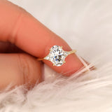 Stunning 2.5 CT Oval Moissanite Engagement Ring with Cluster Design 4