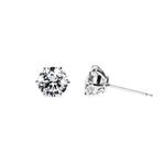 Round Cut Cubic Zirconia in 925 Sterling Silver Earrings 3