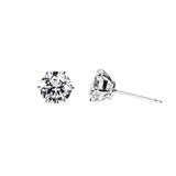 Round Cut Cubic Zirconia in 925 Sterling Silver Earrings 3