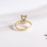 Stunning 1.5 - 2.5 CT Radiant Moissanite Engagement Ring with Pave & Hidden Halo Design 5