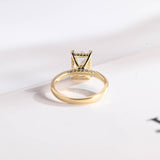 Stunning 1.5 - 2.5 CT Radiant Moissanite Engagement Ring with Pave & Hidden Halo Design 5