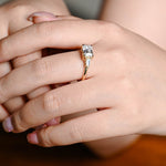 Stunning 1.0 - 2.0 CT Emerald Moissanite Engagement Ring with Three Stone Design 3
