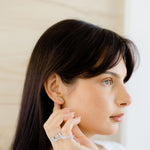 0.30 TCW Baguette Cut Moissanite Studs Earrings in Gold 4