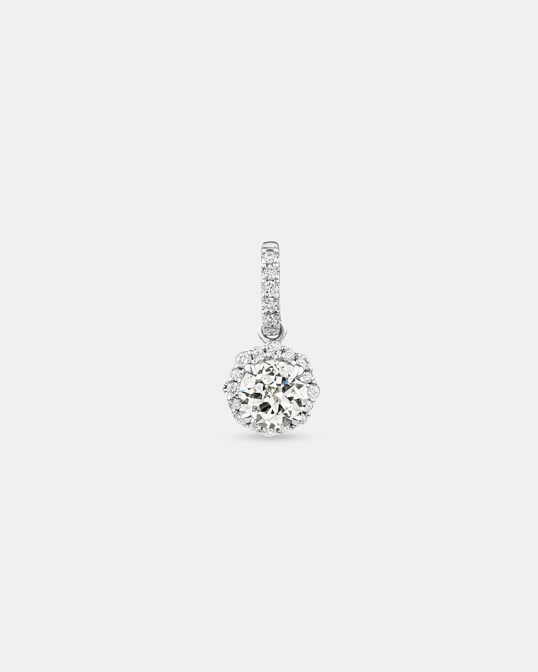 Round Cut Cubic Zirconia in 925 Sterling Silver Necklace 2