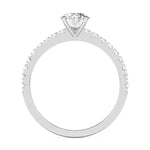 Stunning 0.5 CT Oval Moissanite Stones Engagement Ring In Pave Design 3