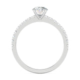 Stunning 0.5 CT Oval Moissanite Stones Engagement Ring In Pave Design 3