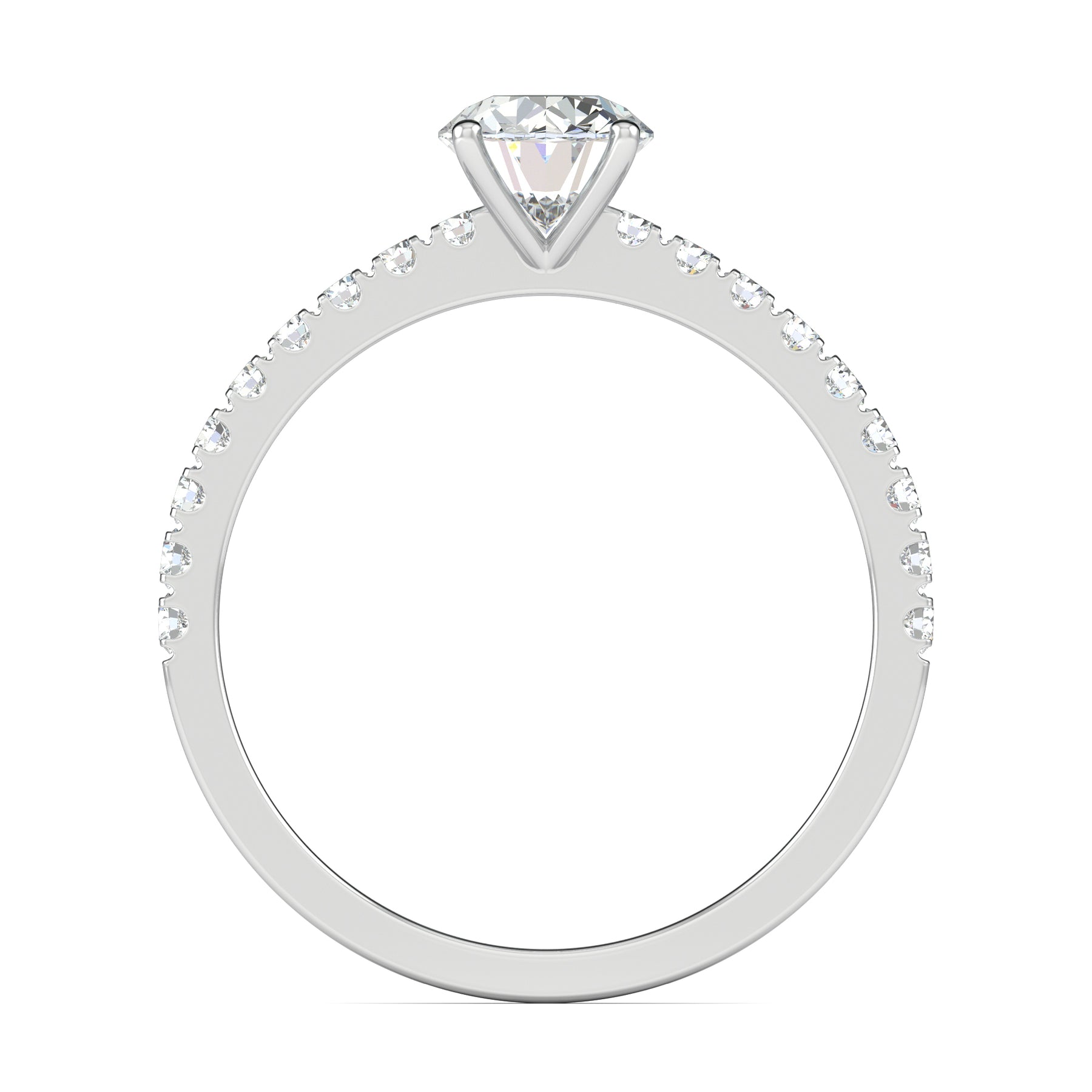 Stunning 0.5 CT Oval Moissanite Stones Engagement Ring In Pave Design 3