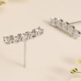 0.30 TCW Round Cut Moissanite Stud Earrings in Gold 2
