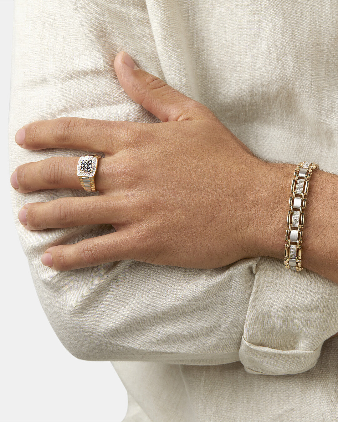 Round Cut Cubic Zirconia in 925 Sterling Silver Bracelet 3