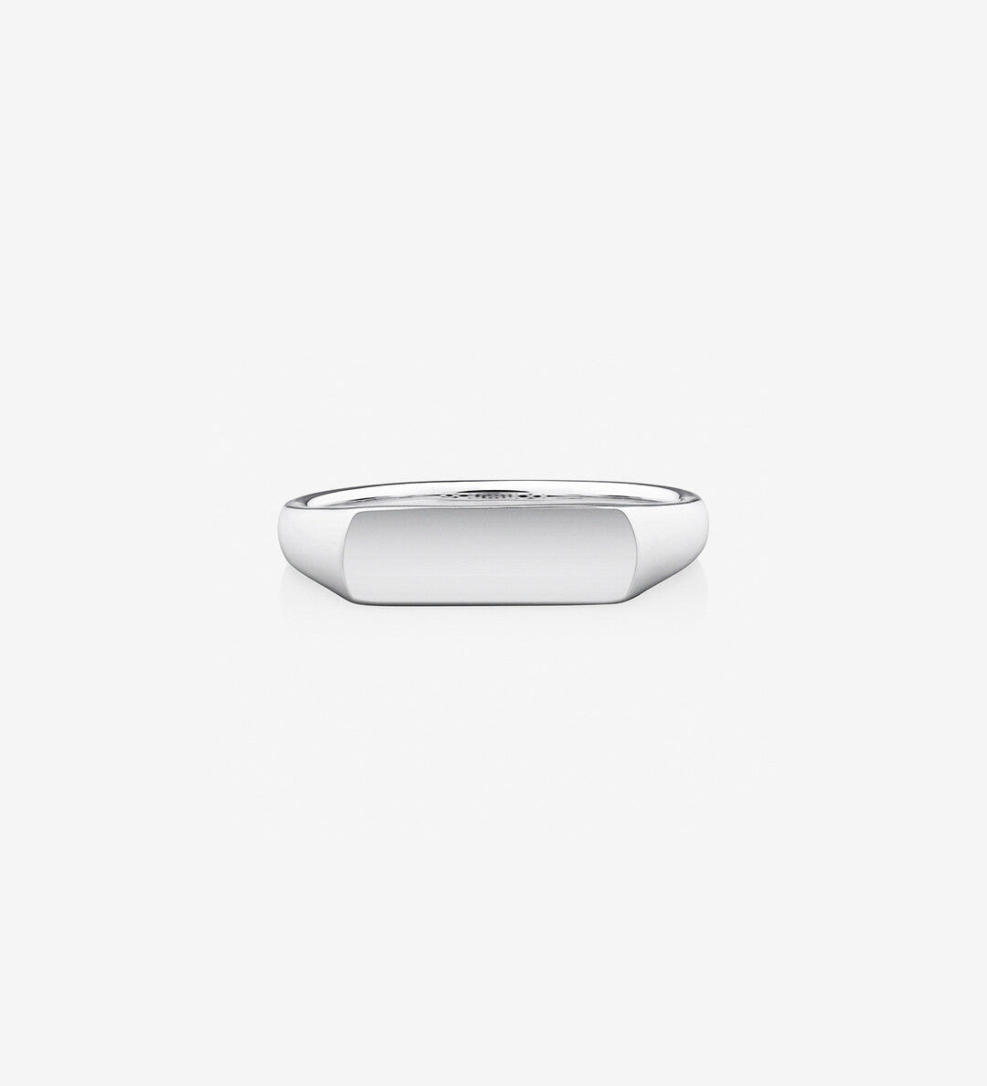 Rectangle Signet Men's Wedding Band in Solid Gold 1