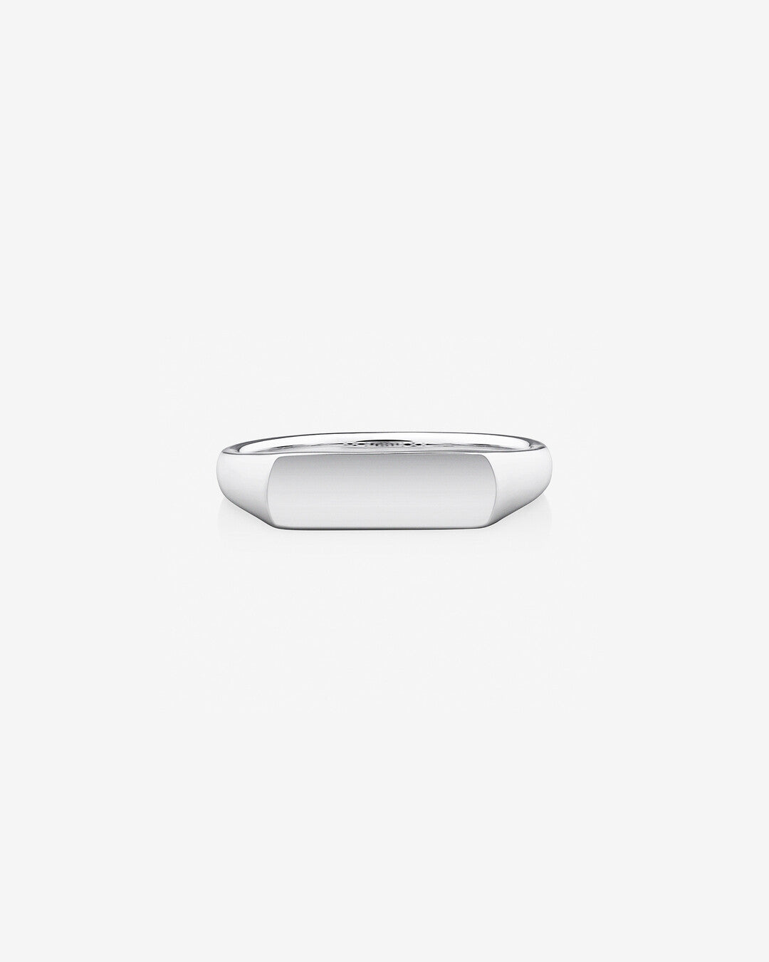 Rectangle Signet Men's Wedding Band in Solid Gold 1