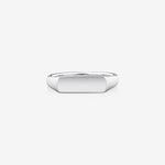 Rectangle Signet Men's Wedding Band in Solid Gold 1