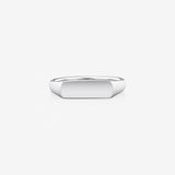Rectangle Signet Men's Wedding Band in Solid Gold 1