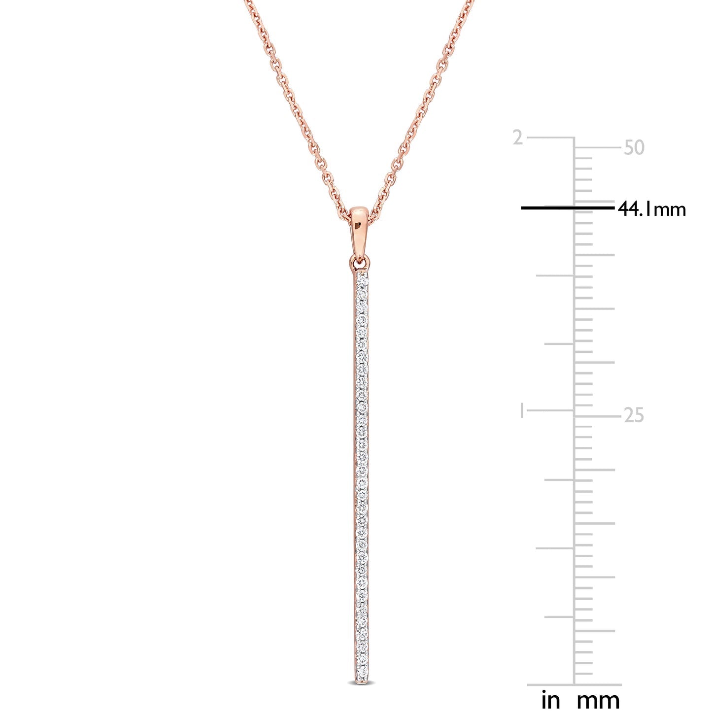Round Cut Cubic Zirconia in 925 Sterling Silver Necklace 12