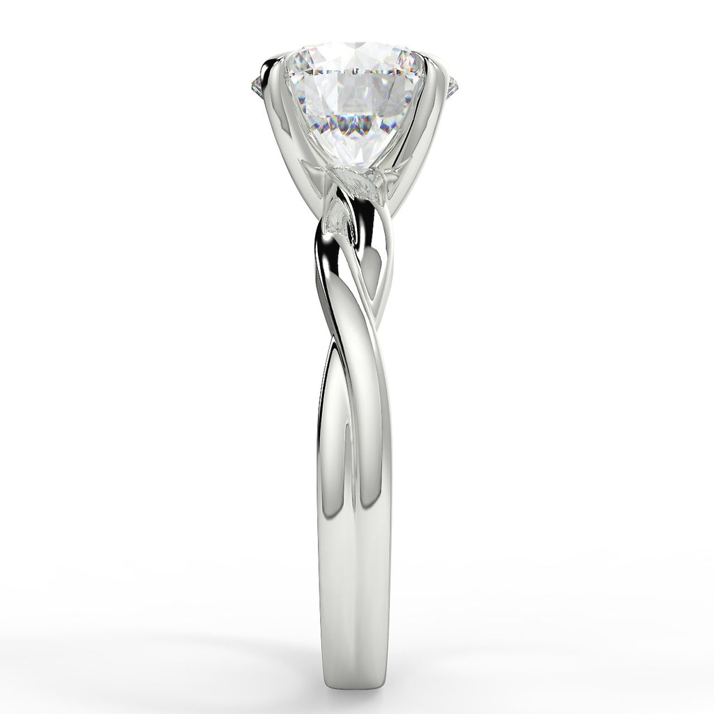 Stunning 2.0 CT Round Moissanite Engagement Ring with Solitaire Design 7