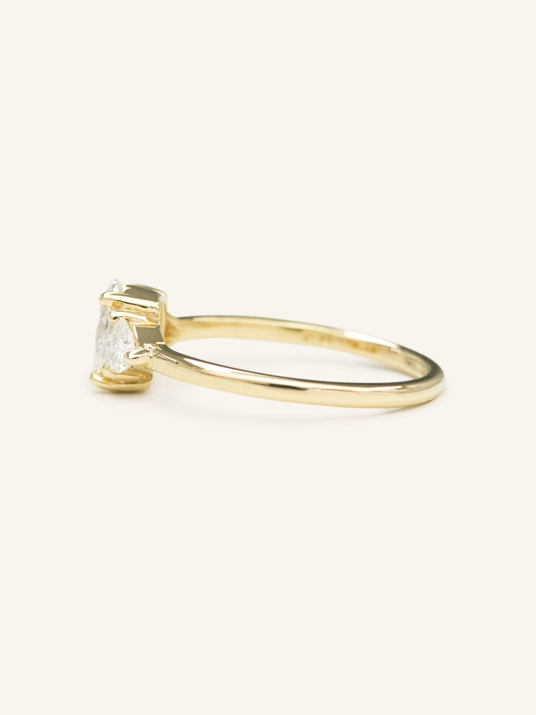 Stunning 1 CT Oval Moissanite Engagement Ring With Three Stone Design 3