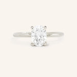 Stunning 1 CT Oval Moissanite Engagement Ring With Solitaire Design 4