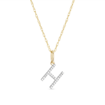 0.30 TCW Round Moissanite Diamond Customized Letter Pendant Necklace in Solid Gold 5