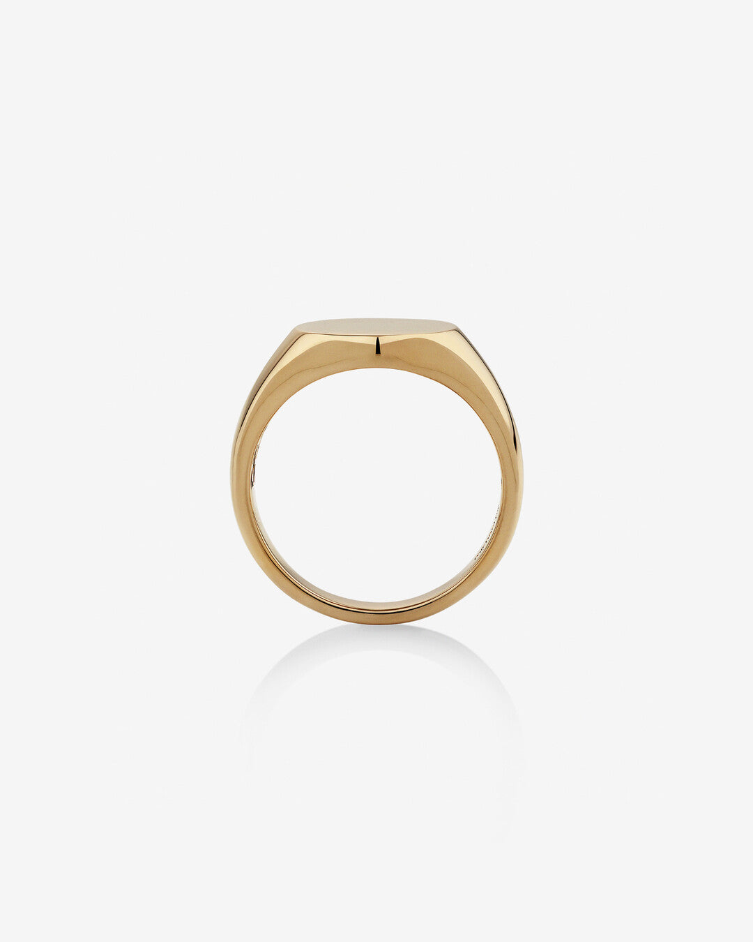 Oval Signet Men's Wedding Band in Solid Gold 2
