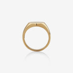Oval Signet Men's Wedding Band in Solid Gold 2