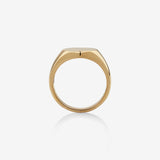 Oval Signet Men's Wedding Band in Solid Gold 2