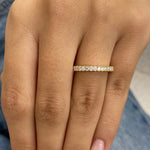 Stunning 0.32 TCW Round Moissanite Stones Half Eternity Wedding Band 4