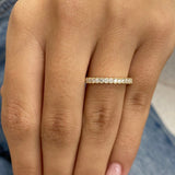 Stunning 0.32 TCW Round Moissanite Stones Half Eternity Wedding Band 4