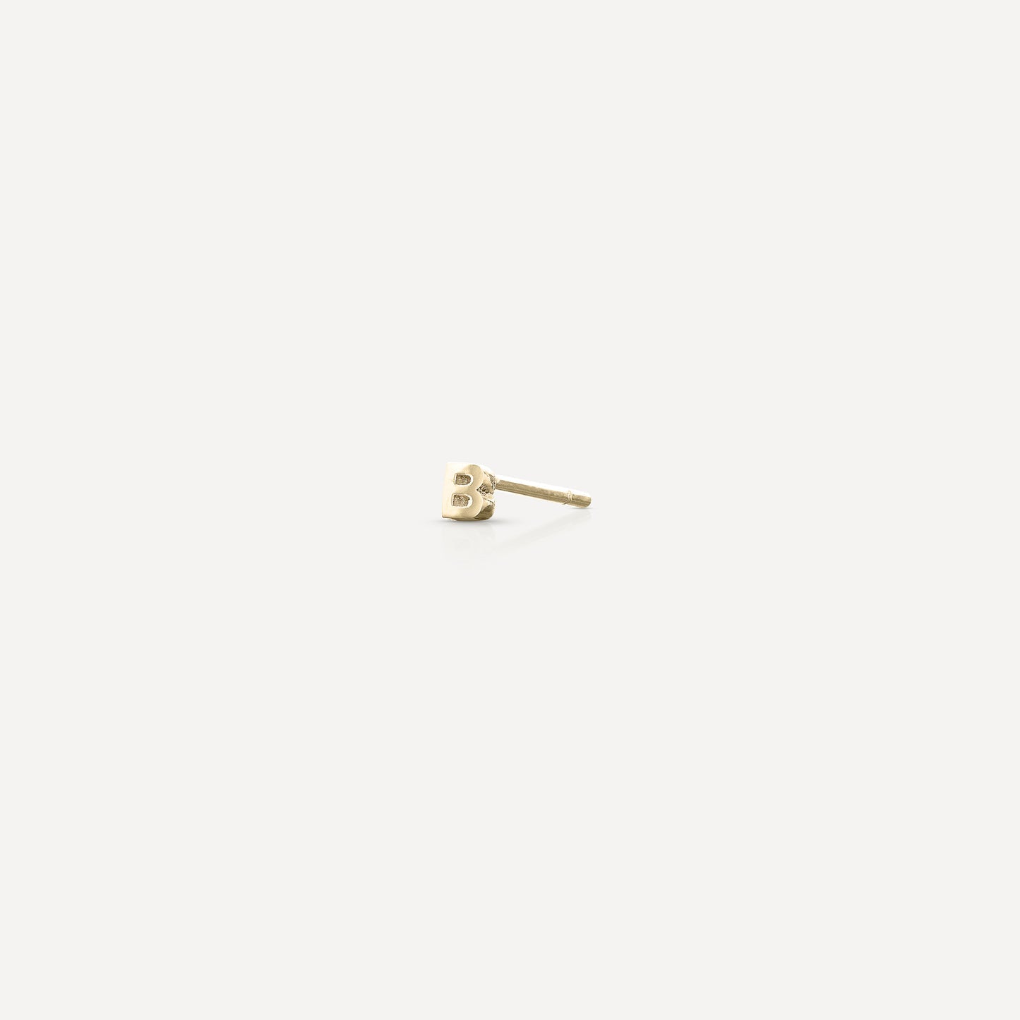 Micro Letter Earrings in Gold 2
