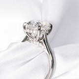 Stunning 4.0 CT Oval Shape Moissanite Engagement Ring with Hidden Halo Design 3