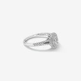 Stunning 0.30 TCW Round Moissanite Engagement Ring with Cluster Design 4