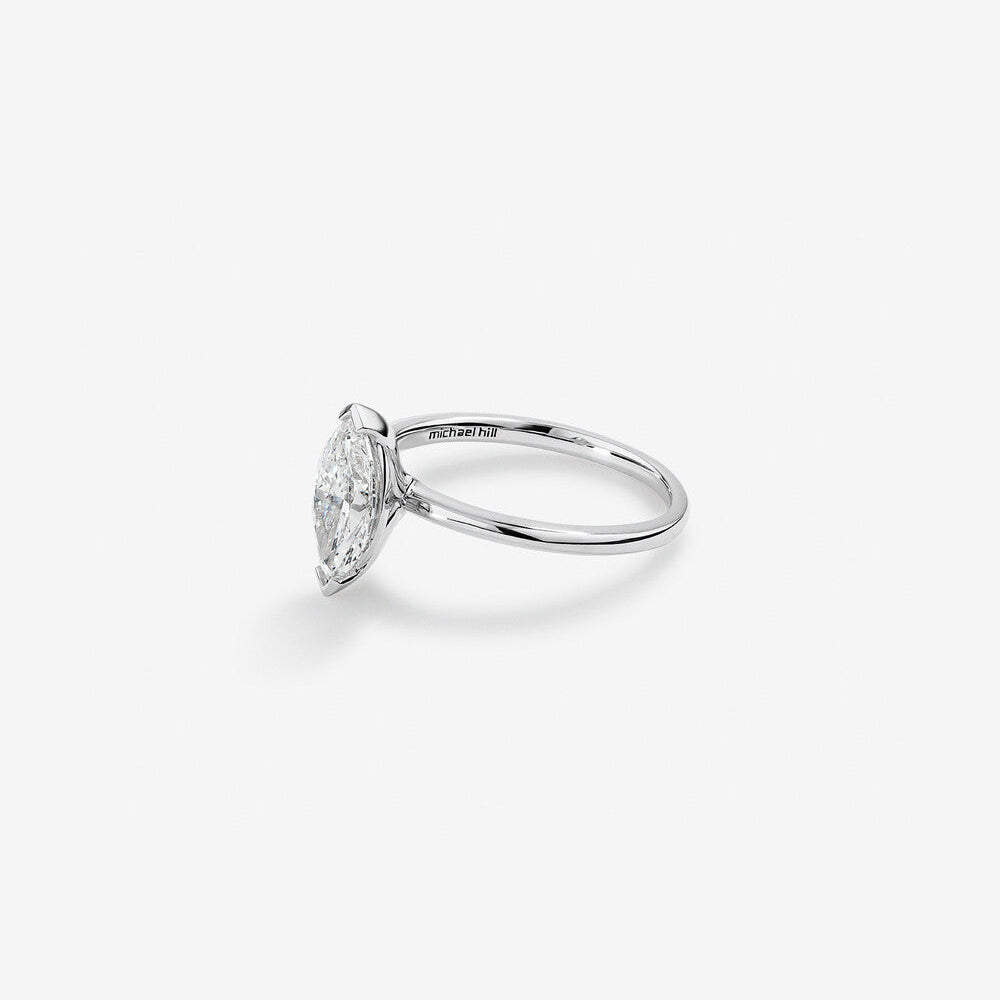 Stunning 1.25 CT Marquise Moissanite Engagement Ring Solitaire Design 2