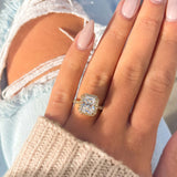 Stunning 3.5 CT Radiant Moissanite Engagement Ring with Pave and Halo Design 9